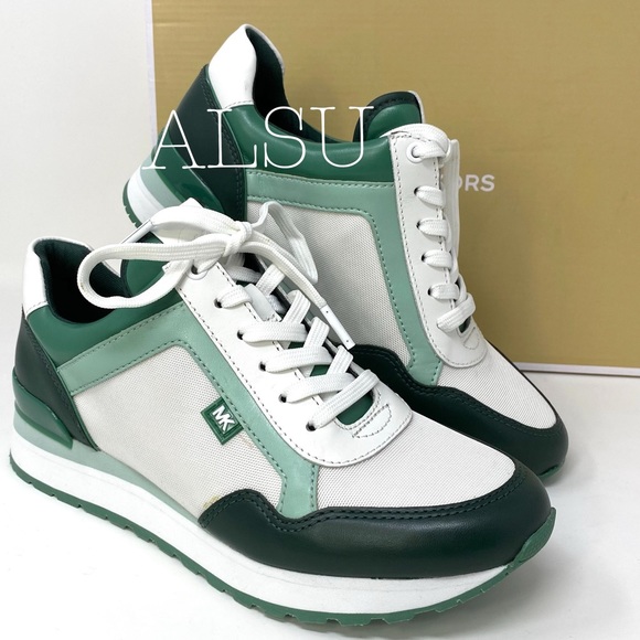 Michael Kors Shoes - 🍃SALE🍃 Michael Kors Maddy Trainer Canvas Racing Green Women Size 7 49F9MAFS2D